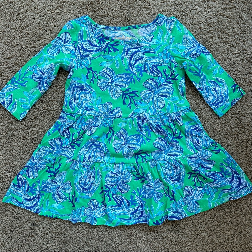 Lilly Pulitzer Girls Mini Geanna Dress - Keepin It Reel